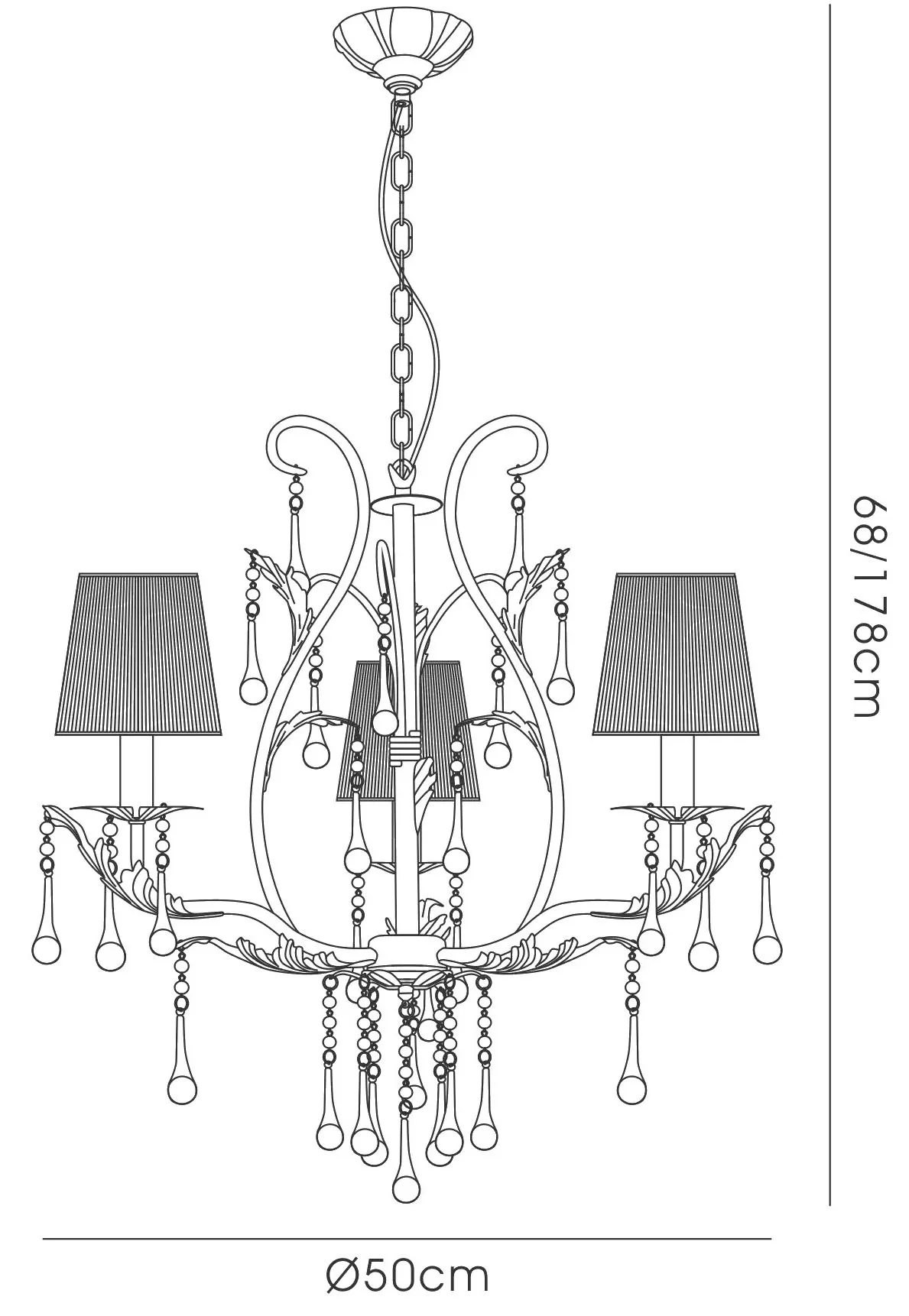 Flur Crystal Ceiling Lights Diyas Shaded Crystal Fittings